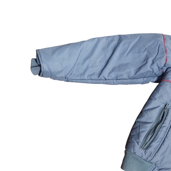 Vintage Snuggler Ski Jacket Puffer Mens Medium 40 Gray Red Quilted Zip Winter - Picture 5 of 13